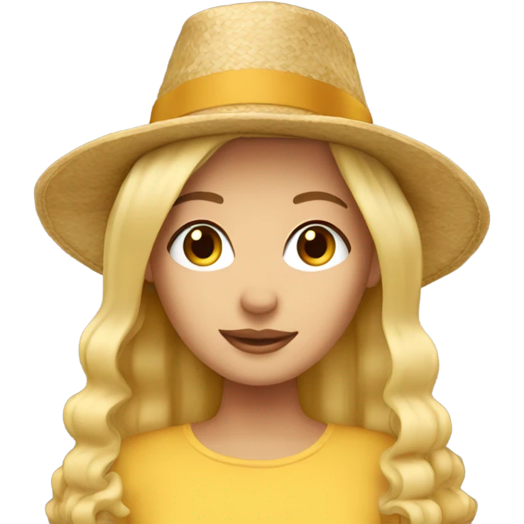 Blonde girl with rigatoni hat emoji