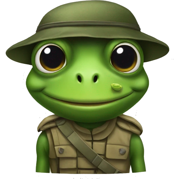 frog soldier emoji