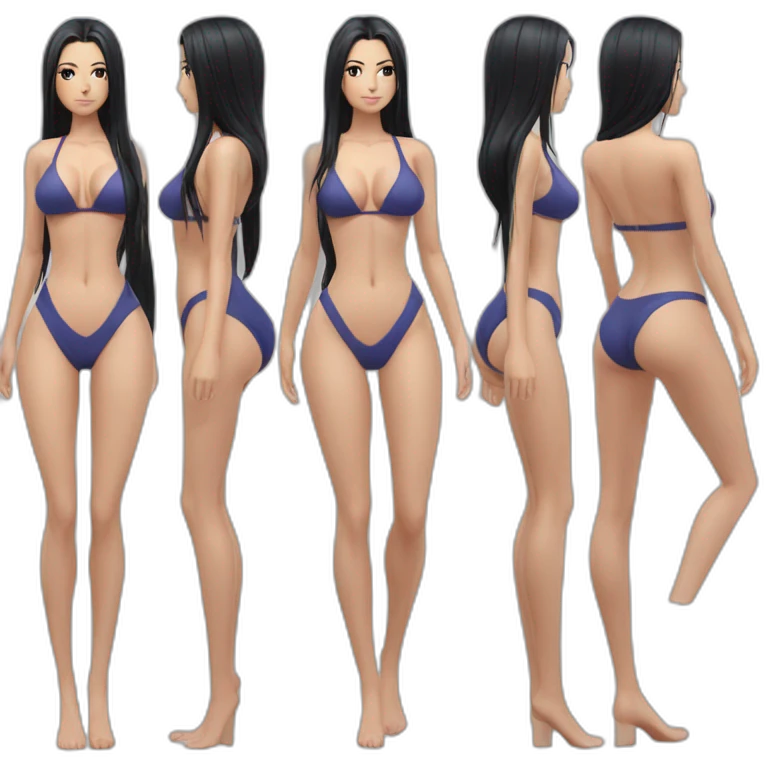 nico robin full body pawg small swimsuit back focus emoji