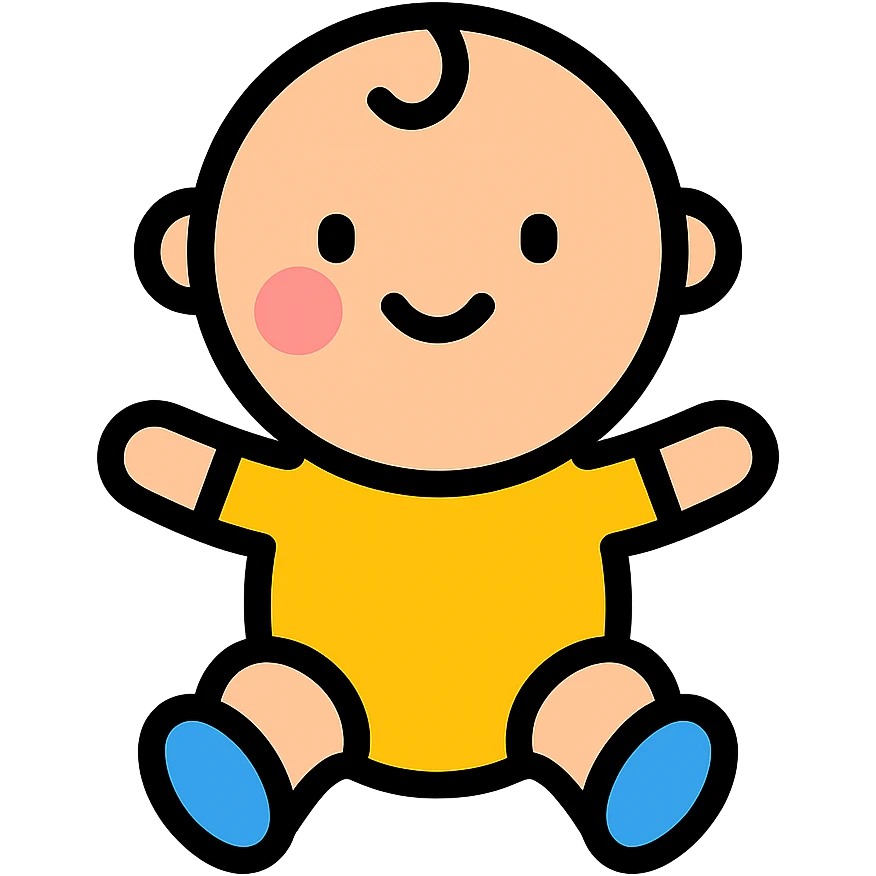 colored icon of a baby emoji