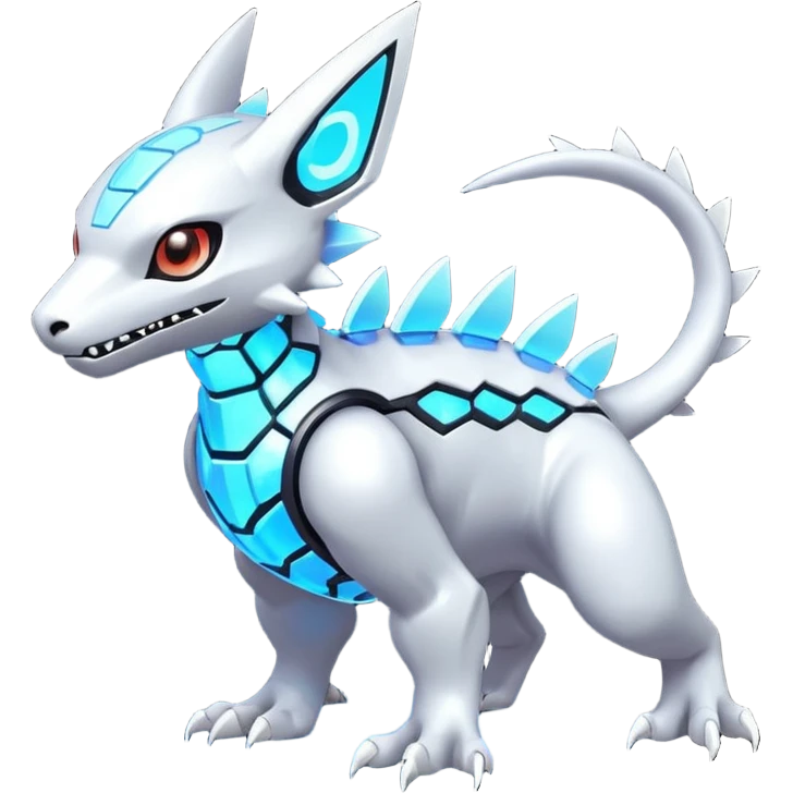  exotic futuristic modern cyber-Fakémon-Digimon-Trico-creature emoji