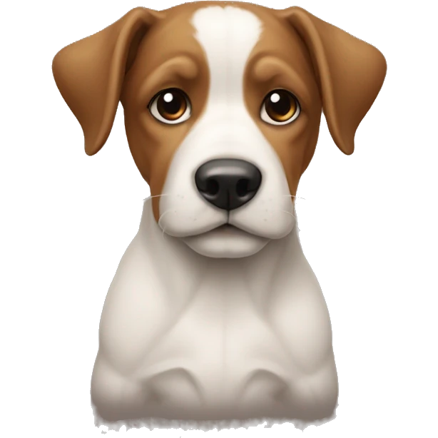 Un petit chien avec un nœud sur la tête  emoji