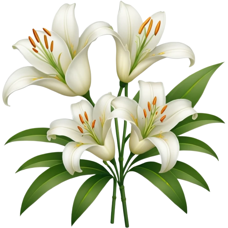  lillies white outline emoji