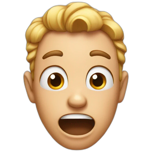 amazed emoji with hands on face emoji