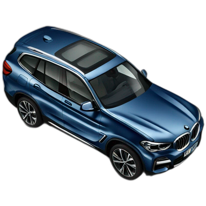 Navy Blue BMW iX3 emoji