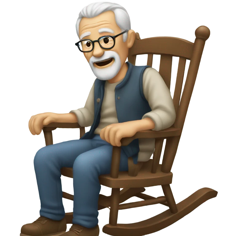 Old man on rocking chair  emoji