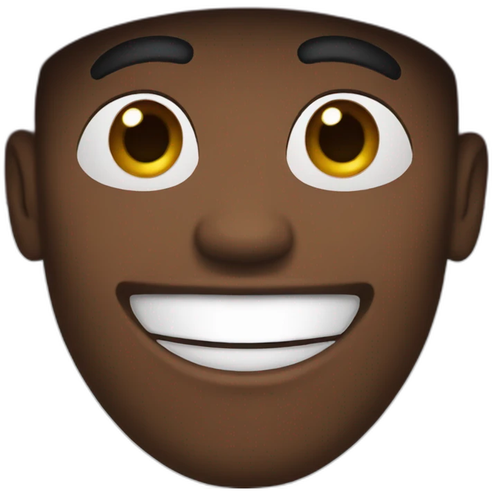 black person with blue eyes, wearing a red hat emoji