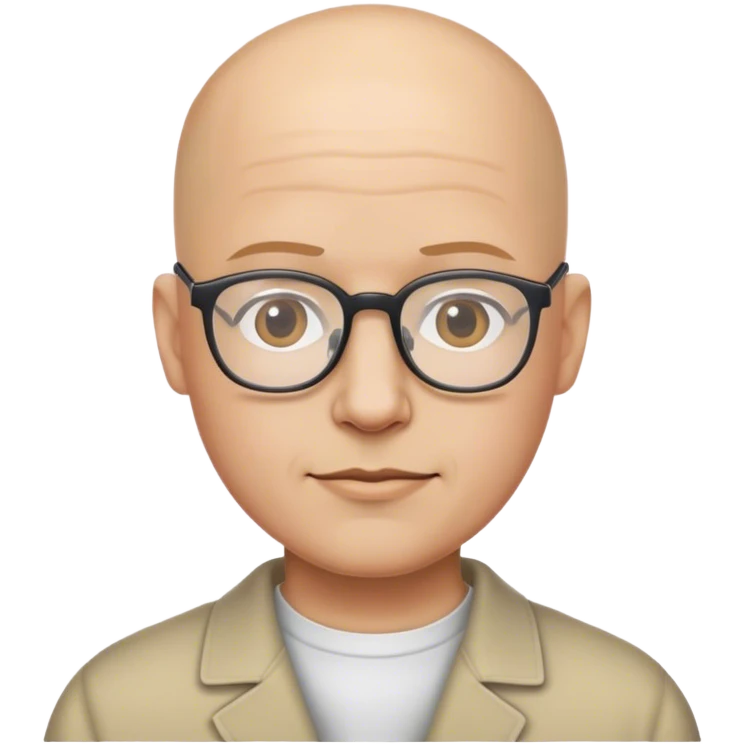 bald with glasses emoji