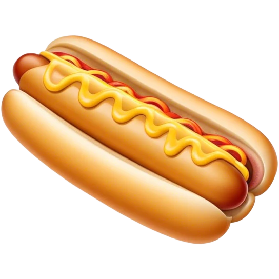 hotdog with only yellow mustard emoji