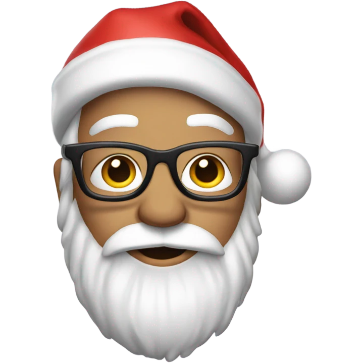 Nerdy Santa  emoji