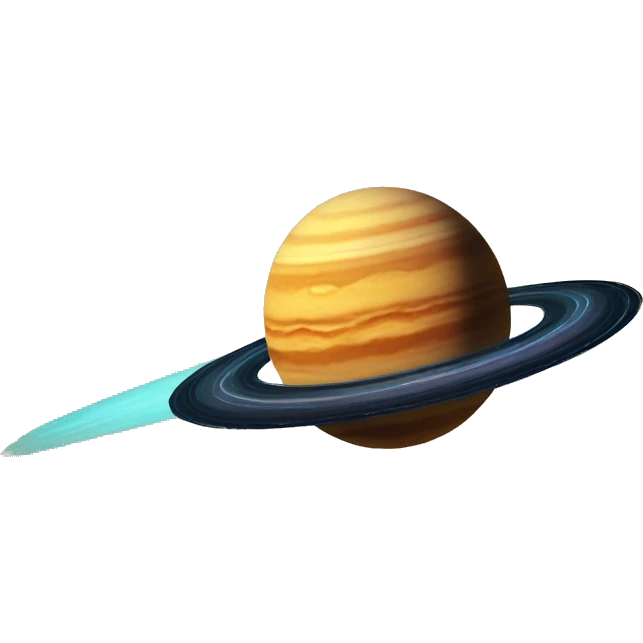 Vintage Planet comet streak motion blur emoji