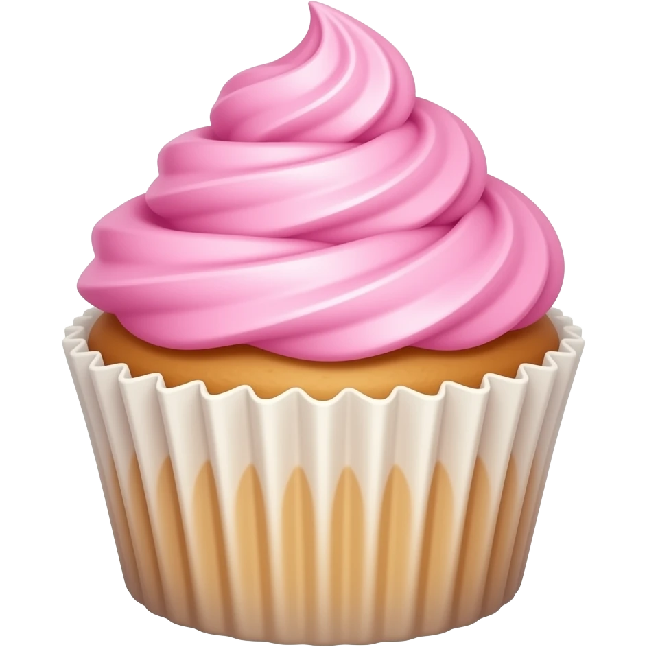 Cupcake with pink icing emoji