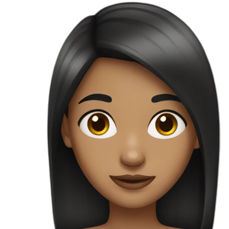 Female black hair emoji