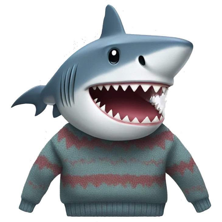 Shark with a sweater  emoji