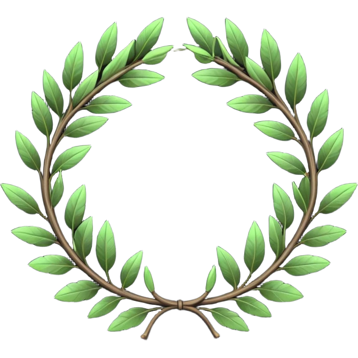 Black laurel wreath  emoji