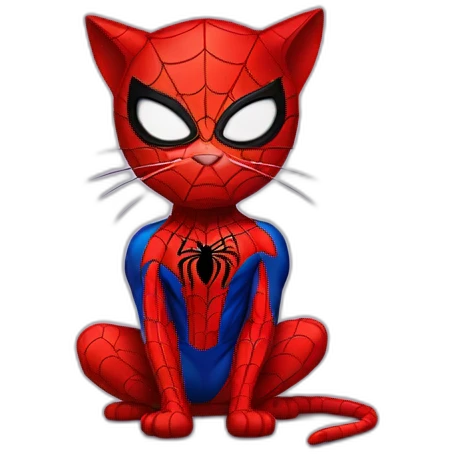 Cat dressed as spider man  emoji