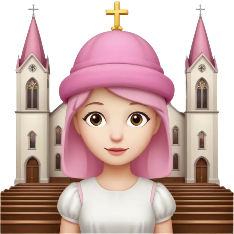 Hellrosa Kirchen ait emoji