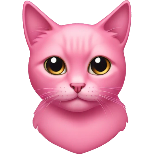 Bubblegum pink pussycat emoji