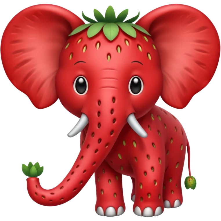 strawberry elephant emoji