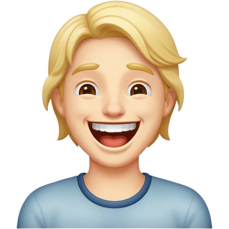 Sarcastic laughing emoji