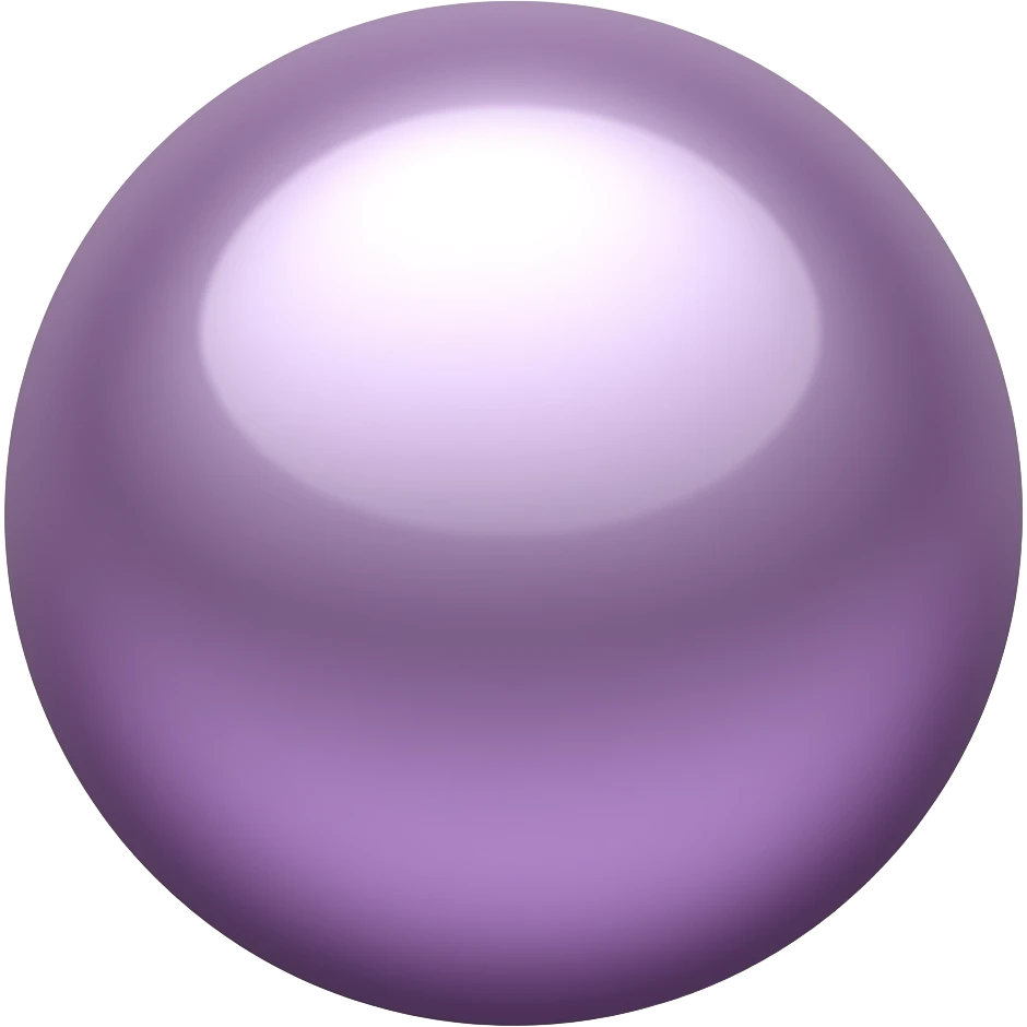 a detailed shimmering violet pearl emoji