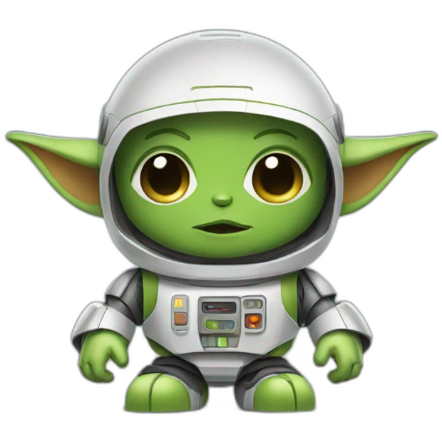 cute robot with yoda ears emoji