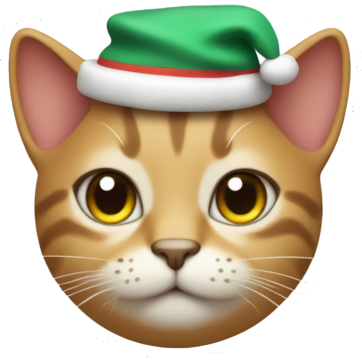 Cat with Noel hat emoji