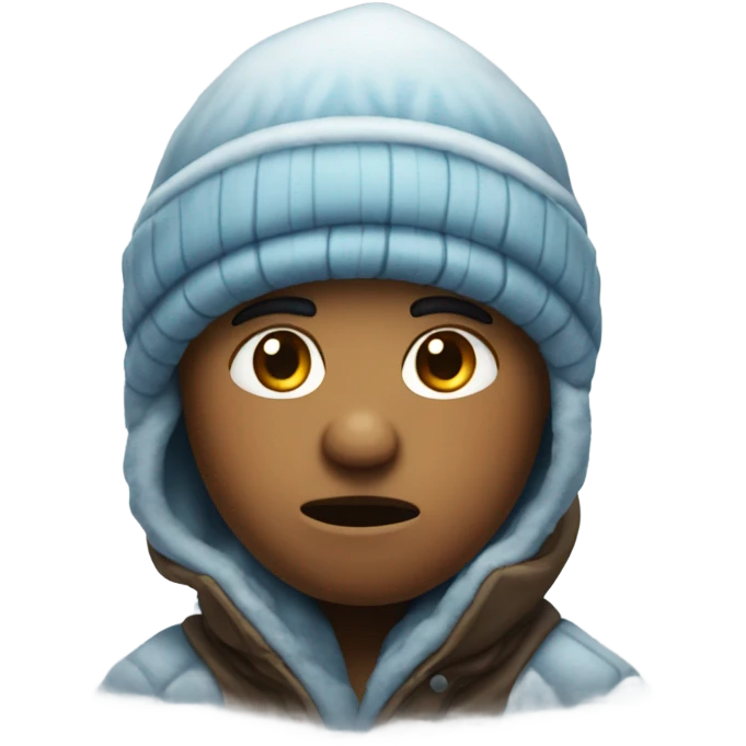 Shivering cold emoji