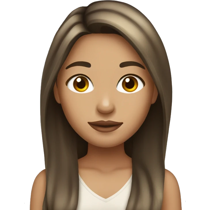 Brunette girl with blonde highlights  emoji