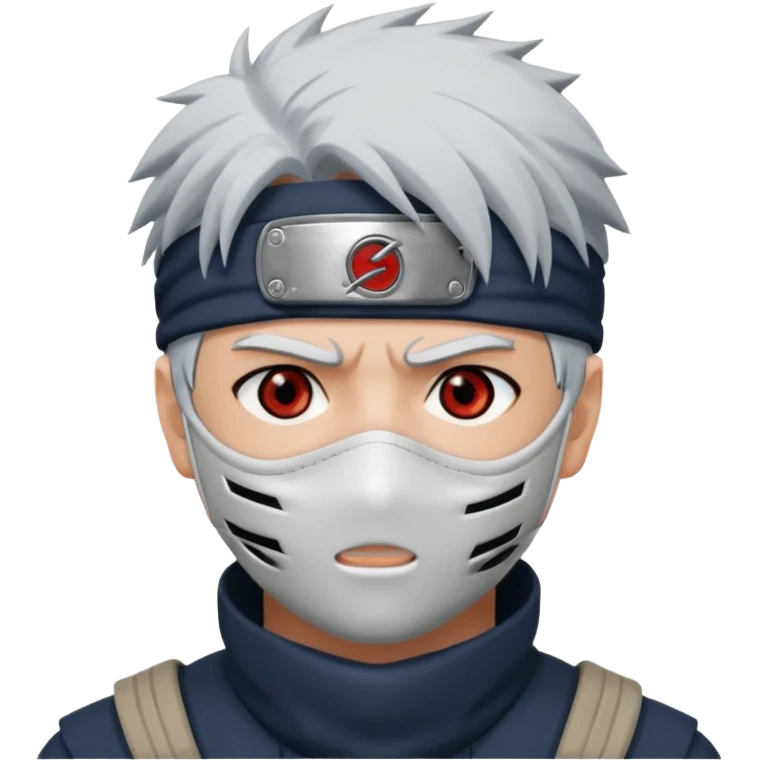 Kakashi hatake in sharingan eyes amsk emoji