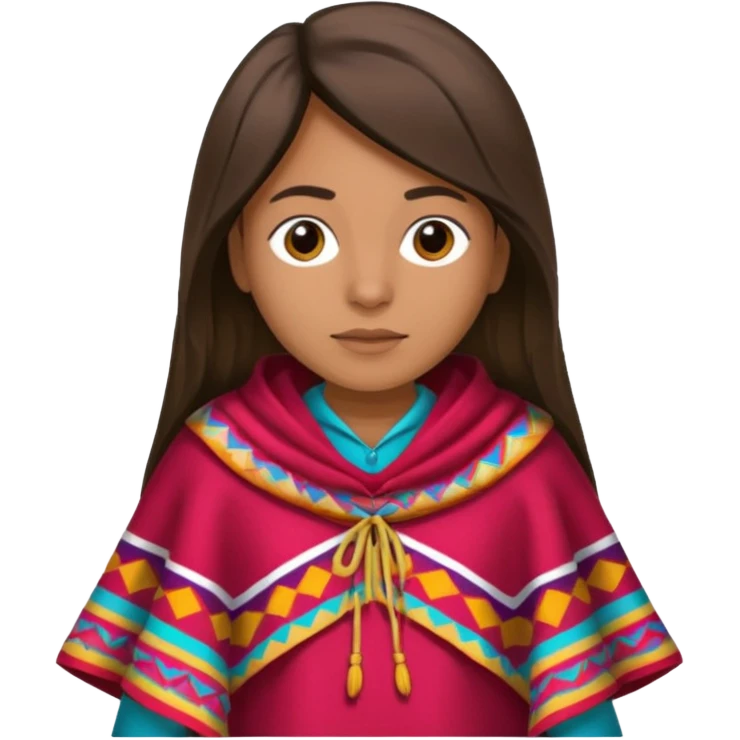 Peruano con poncho peruano De cabeza a pies emoji