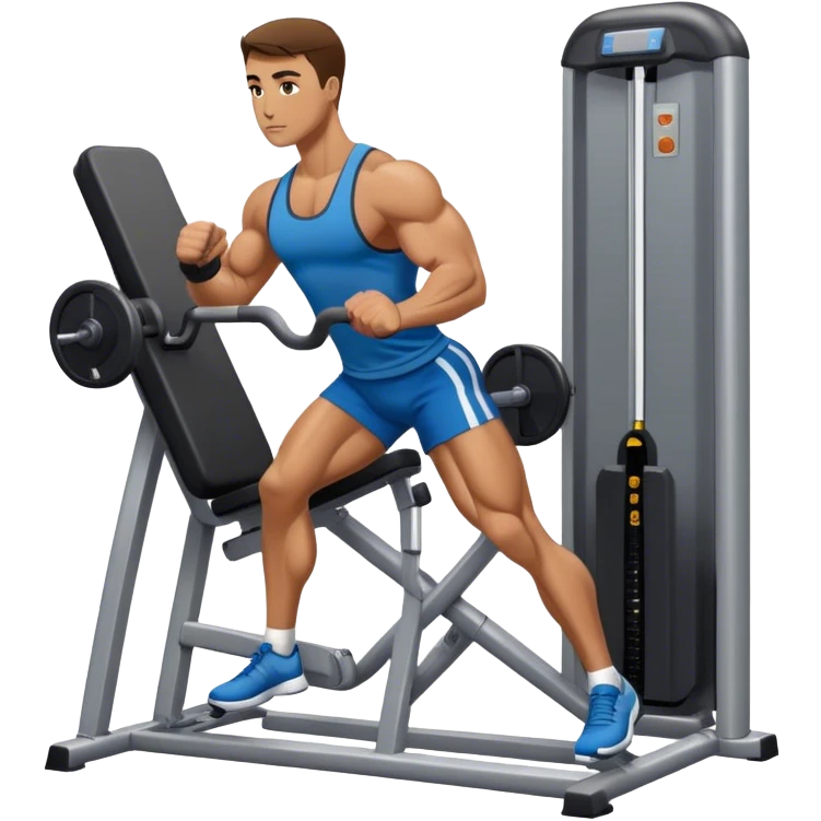 athlete using abductor-machine gym emoji