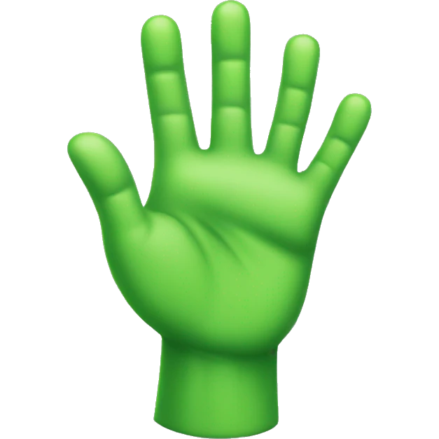 Green hand emoji