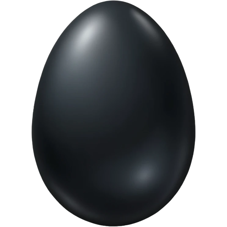 transluscent black egg emoji