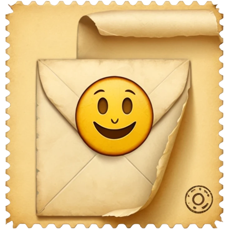 Letter with stamp on it emoji