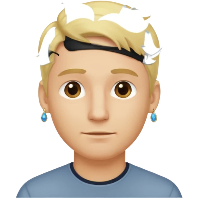 blond earringed with no beard man emoji