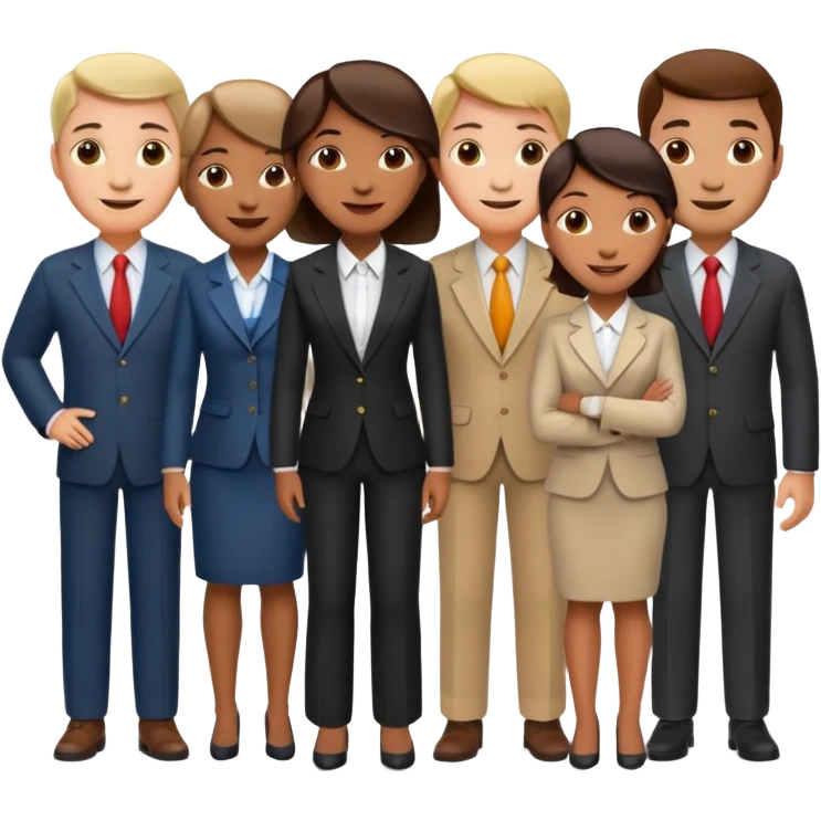 a group of directors standing emoji