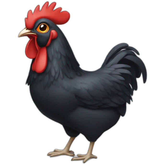 Poule noire emoji