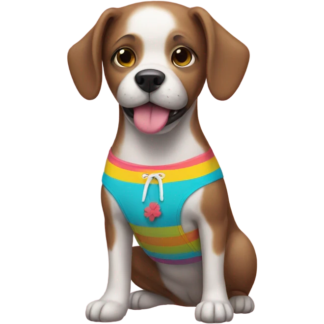 Dog wearing swimsuit  emoji