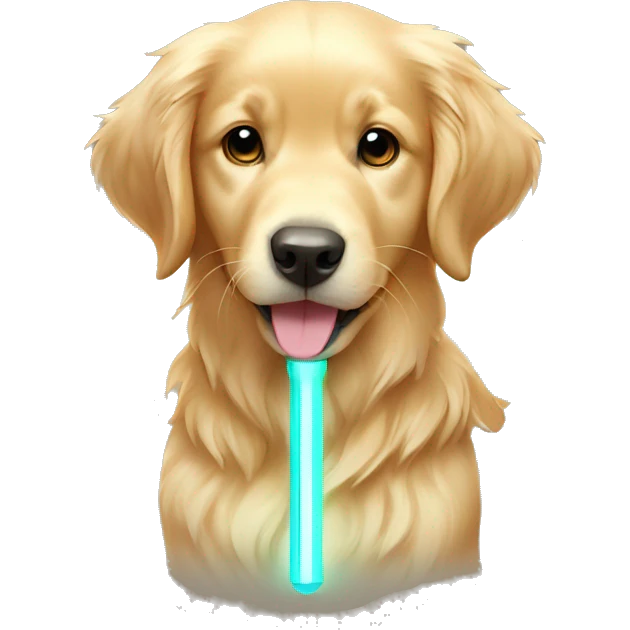 Dog golden retriever with a cutie enhypen lightstick  emoji