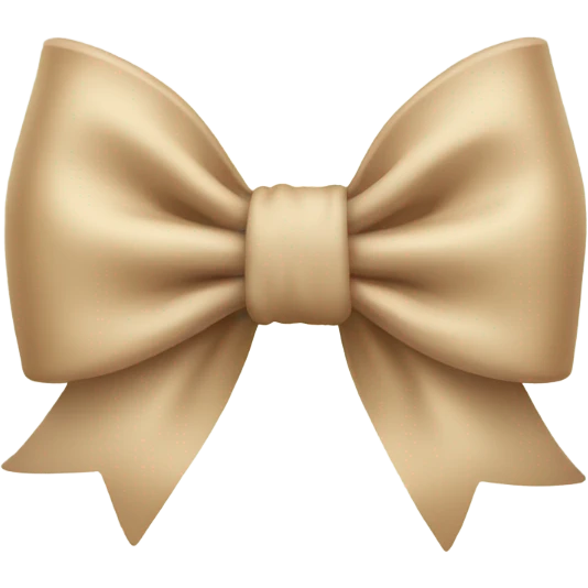 beige bow emoji