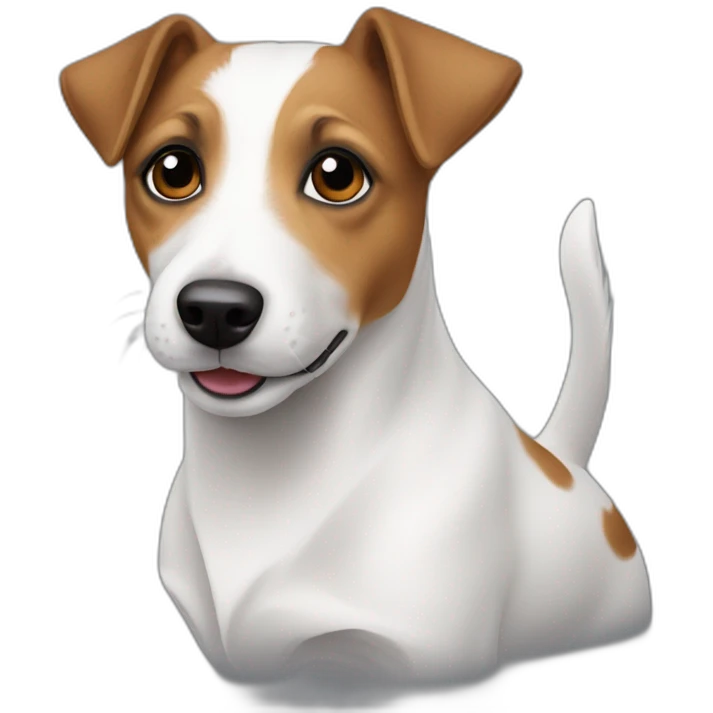 jack Russell tout blanc emoji