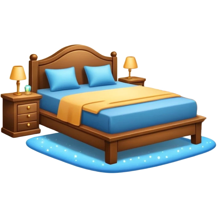 cozy room with furniture and sparkles floating above the furniture emoji