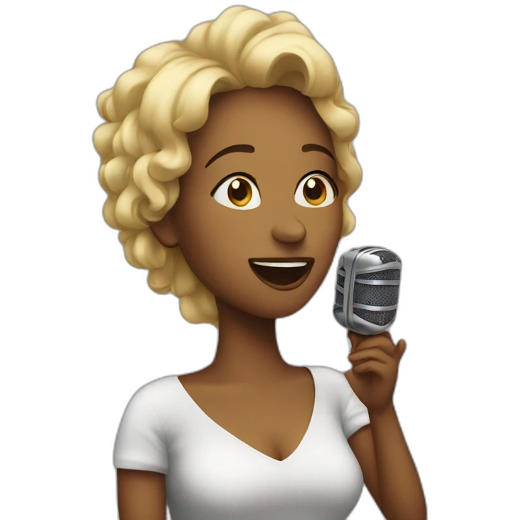 women singing emoji