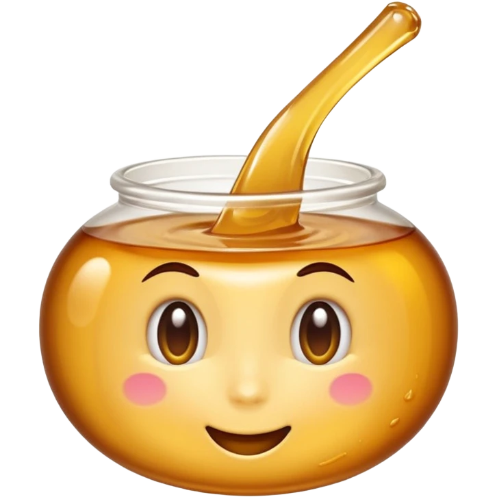 small swirl of pale golden syrup, glossy and thick, no jar or extras, soft lighting, subtle shadows, emoji scale emoji