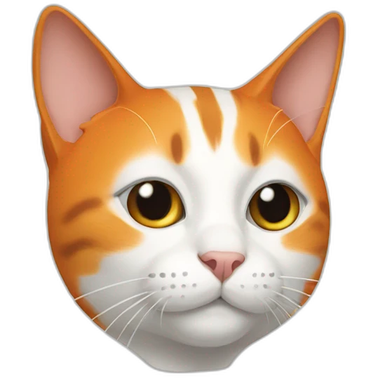 cat orange and white emoji