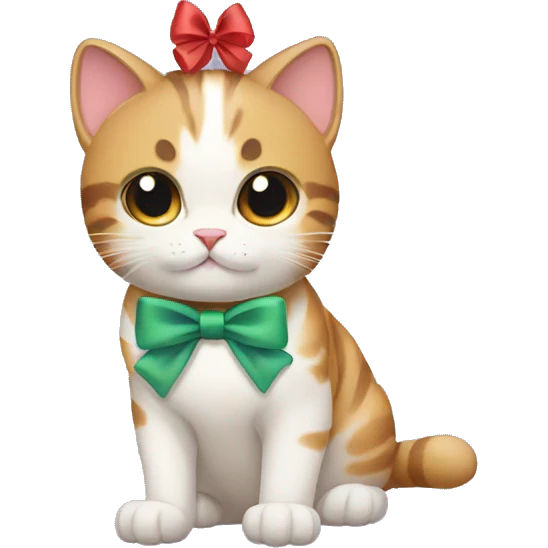 Cat with a bow emoji