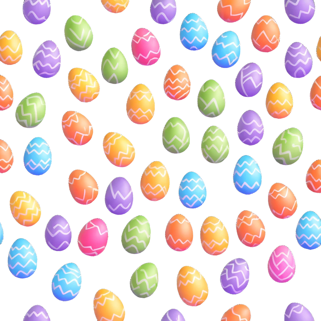 shiny Easter eggs with intricate designs emoji