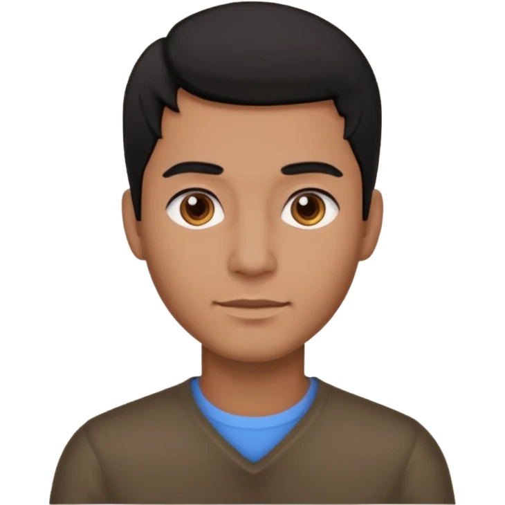 man black hair emoji