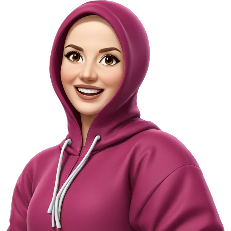 smiling girl in hood emoji
